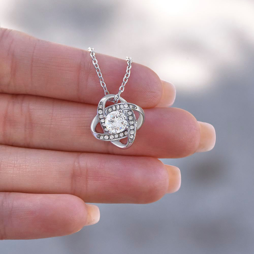 Till Min Fru - För alltid och alltid, kärlek - Love Knot Halsband
