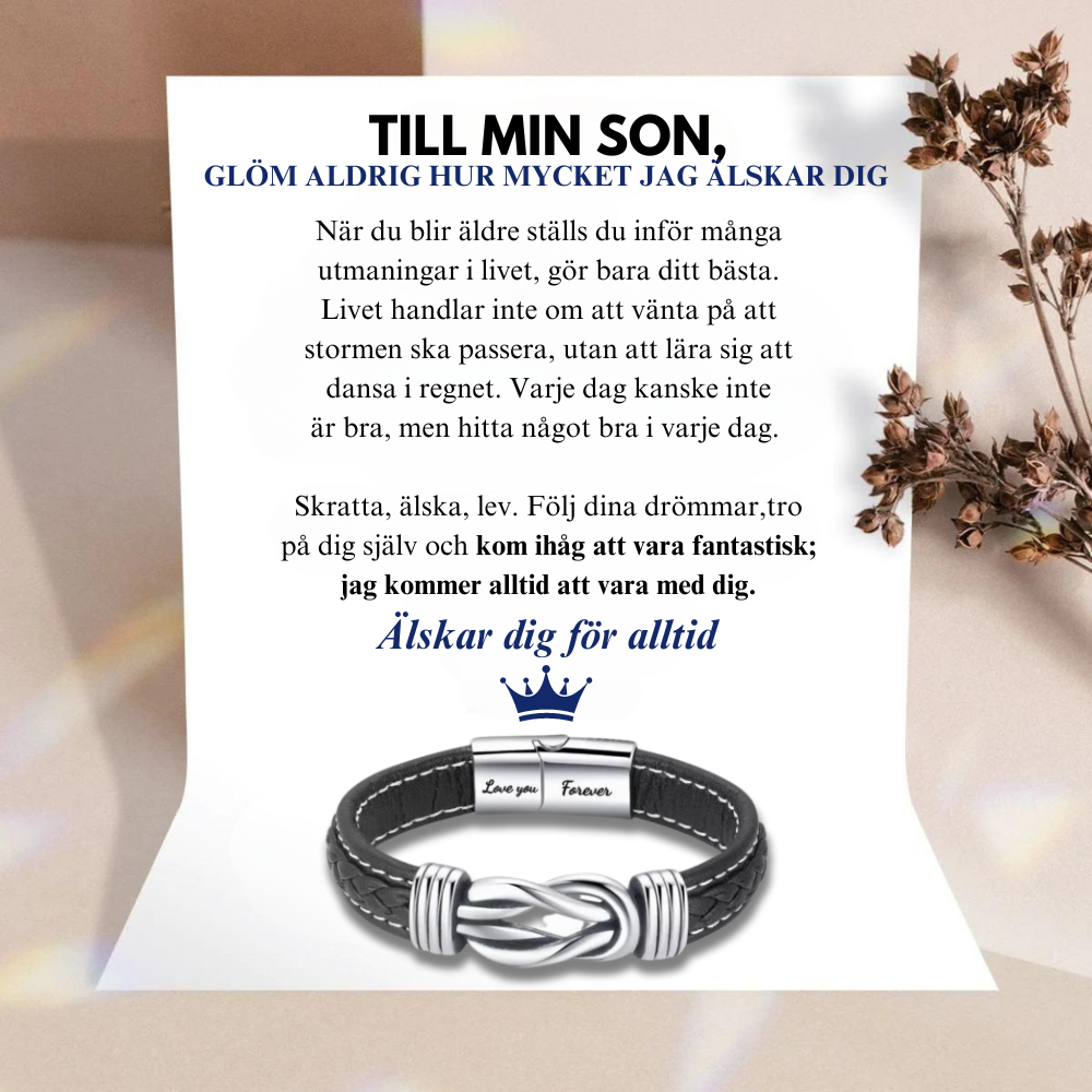 Till Min Son - Älskar dig för alltid - Infinity Armband