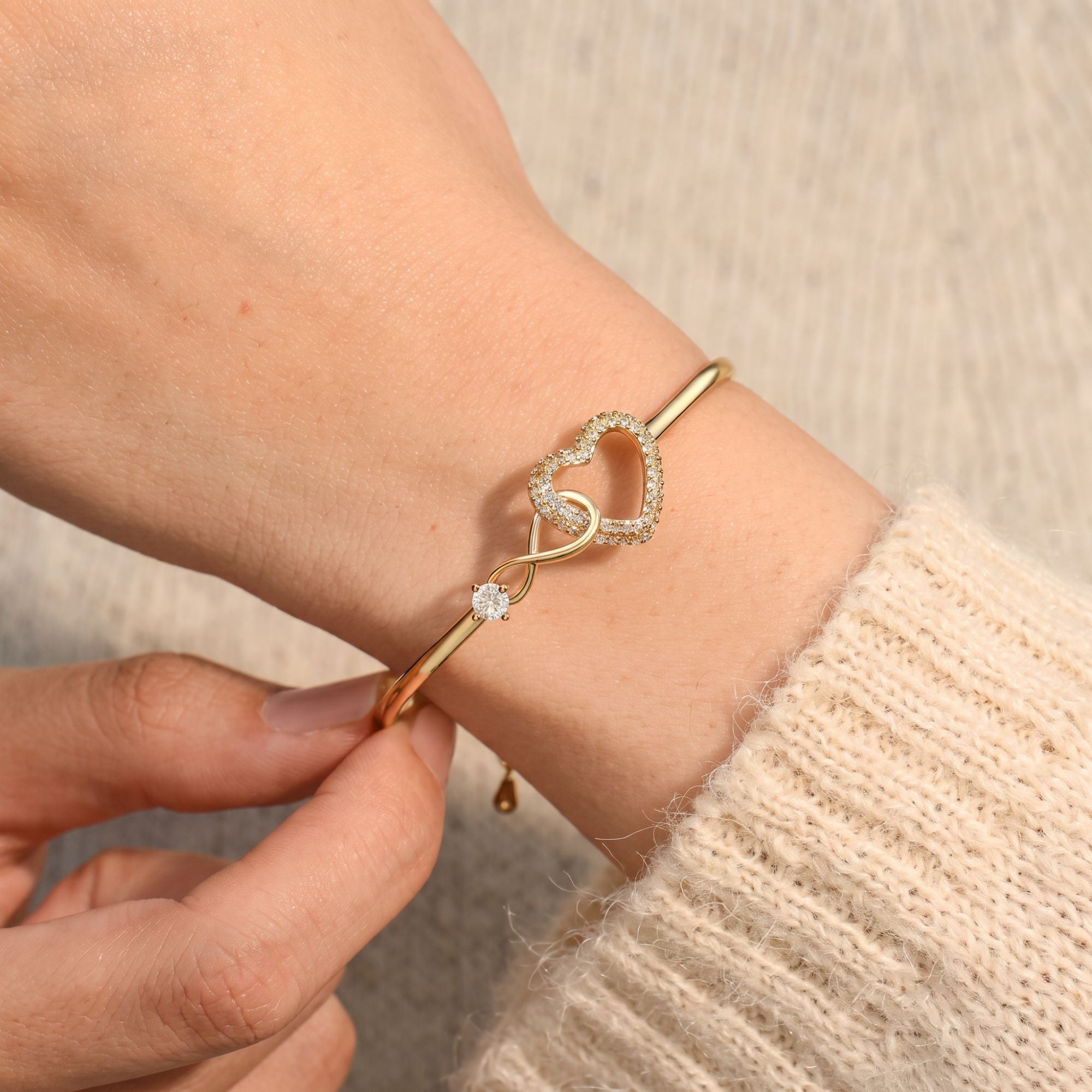 Till Min Dotter – Infinity Heart-Armband – Alltid I Mitt Hjärta, För Alltid Sammanlänkade