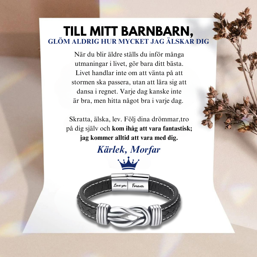Till Mitt Barnbarn- Kärlek, Farfar eller Morfar - Infinity Armband
