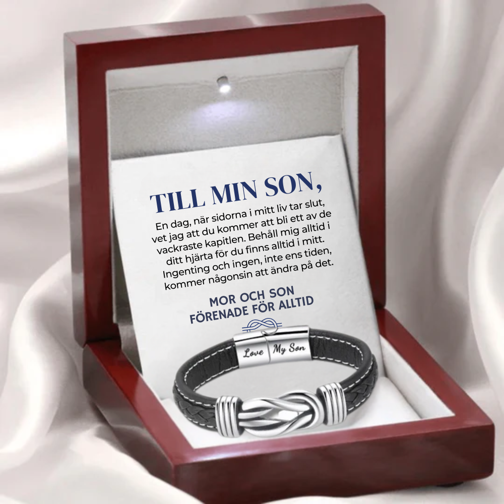 Till Min Son - Mor Och Son Förenade För Alltid - Infinity Armbånd