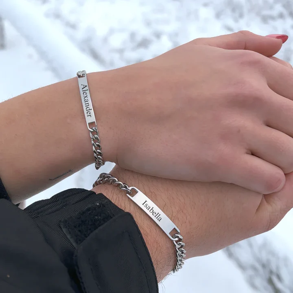 Personliga armband för par