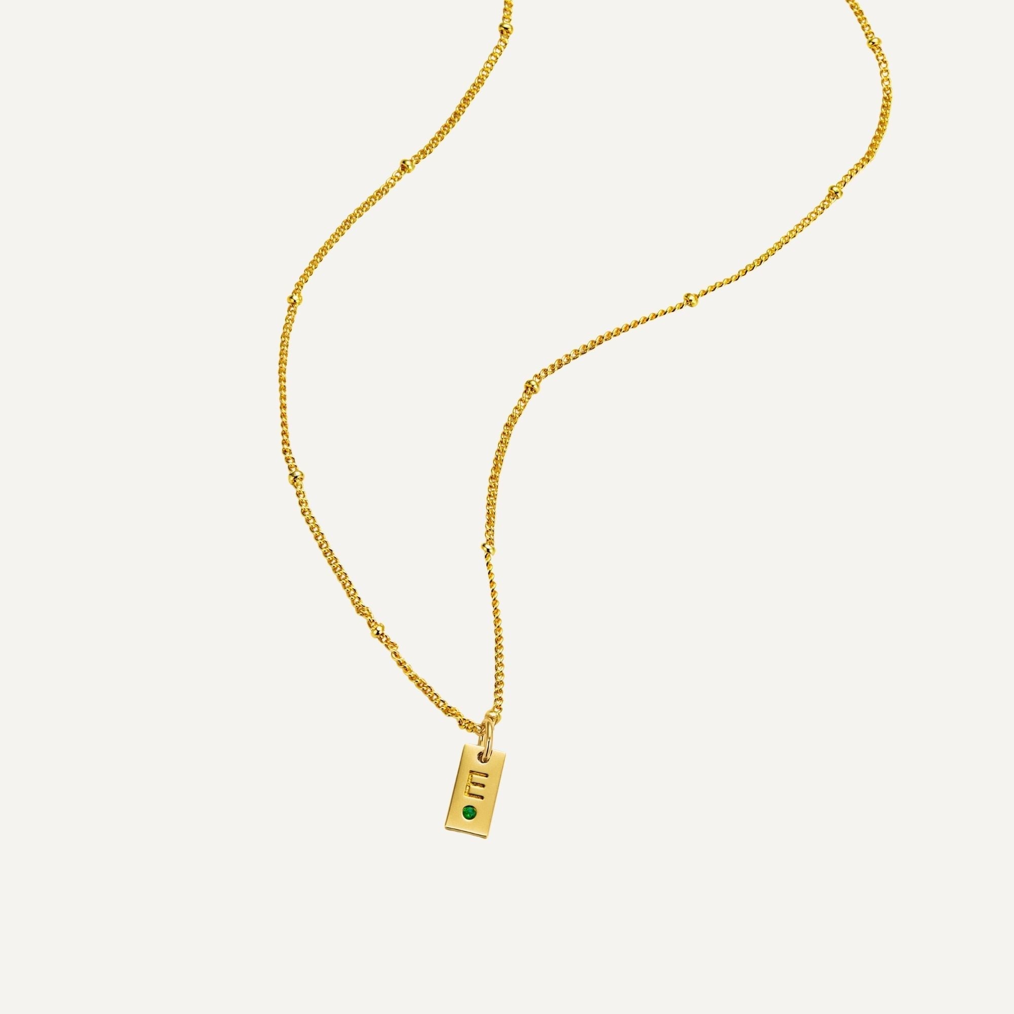 Halsband Med Initial Och Sten