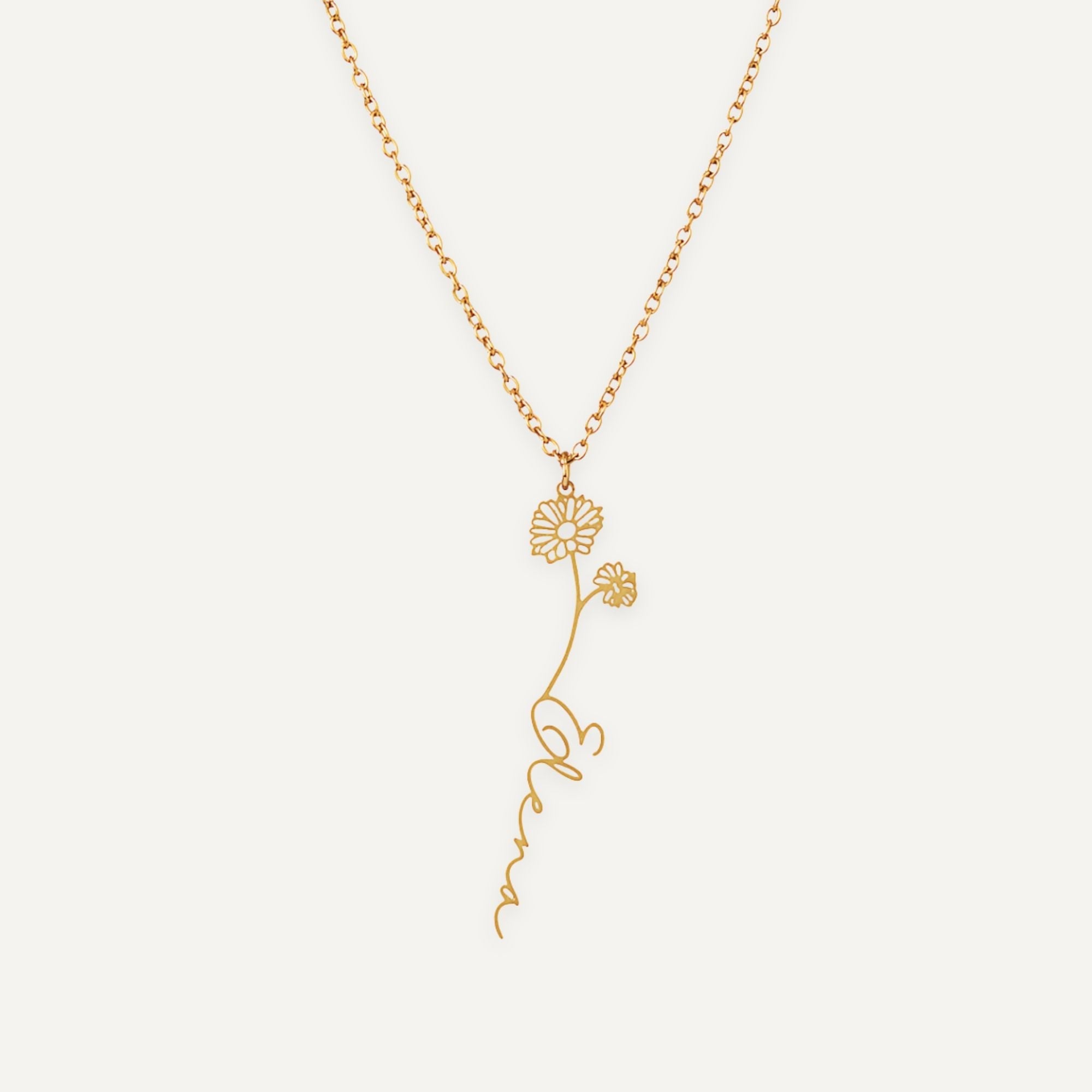 Halsband Med Födelseblomma