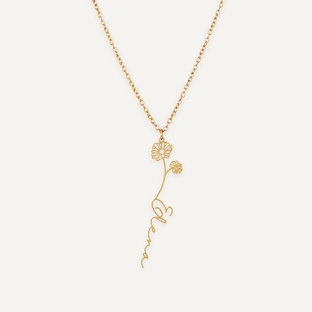 Halsband Med Födelseblomma