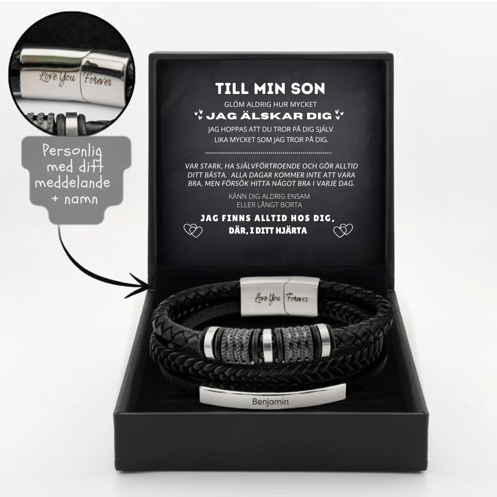 Till Min Son – Personlig “För Alltid Förbundna” Armband