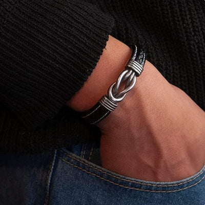 Till Min Son – Alltid Med Dig – Infinity Läderarmband