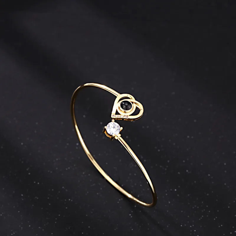 Mor & Dotter – Personligt Foto Hjärtarmband