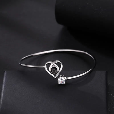 Mor & Dotter – Personligt Foto Hjärtarmband