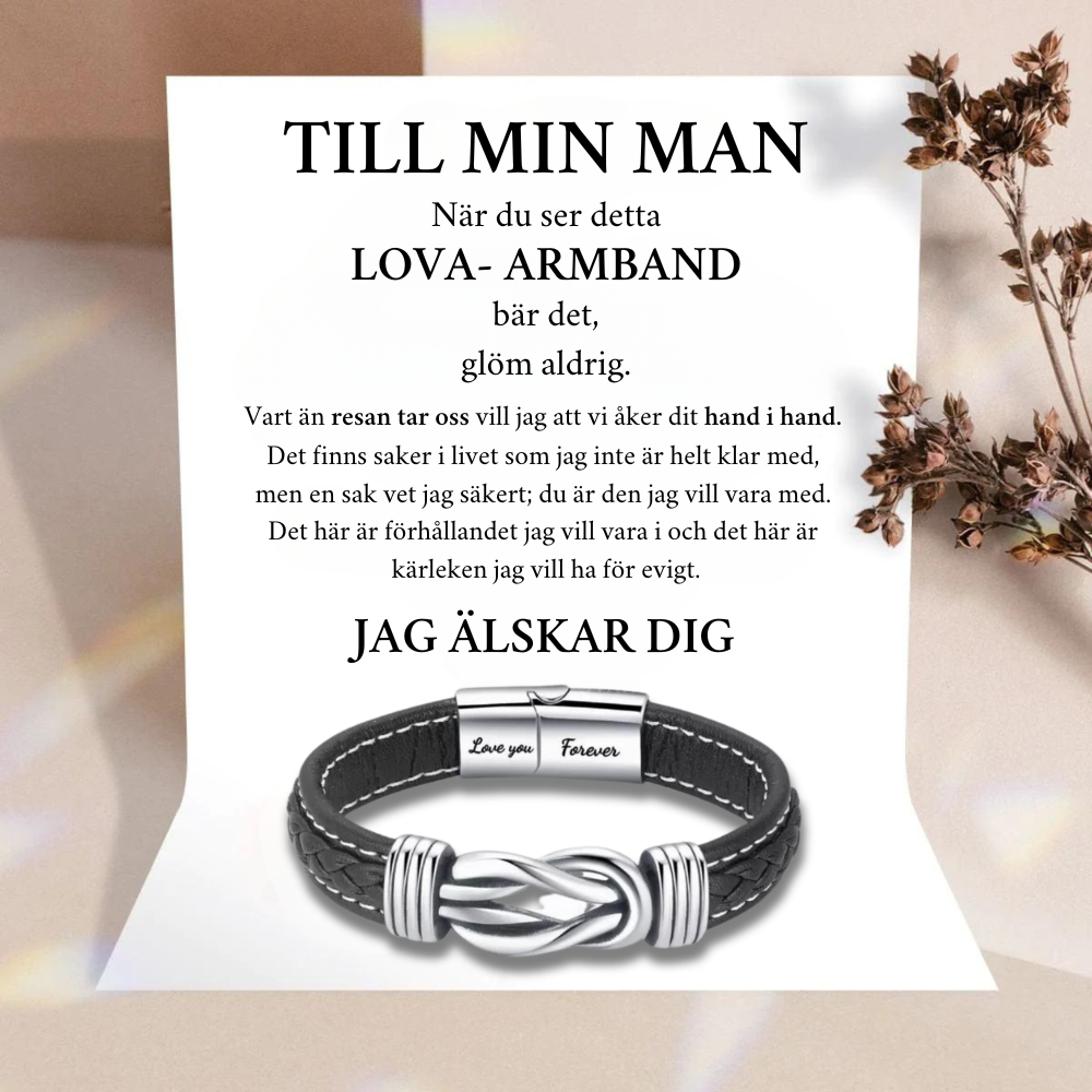 Till Min Man – Löfte Infinity Armband