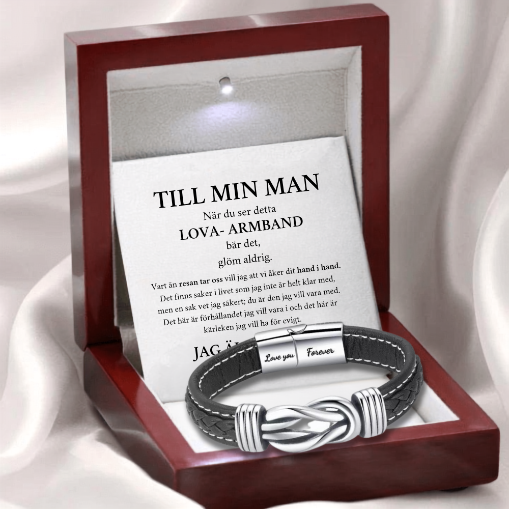 Till Min Man – Löfte Infinity Armband