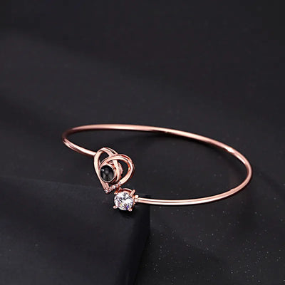 Mor & Dotter – Personligt Foto Hjärtarmband