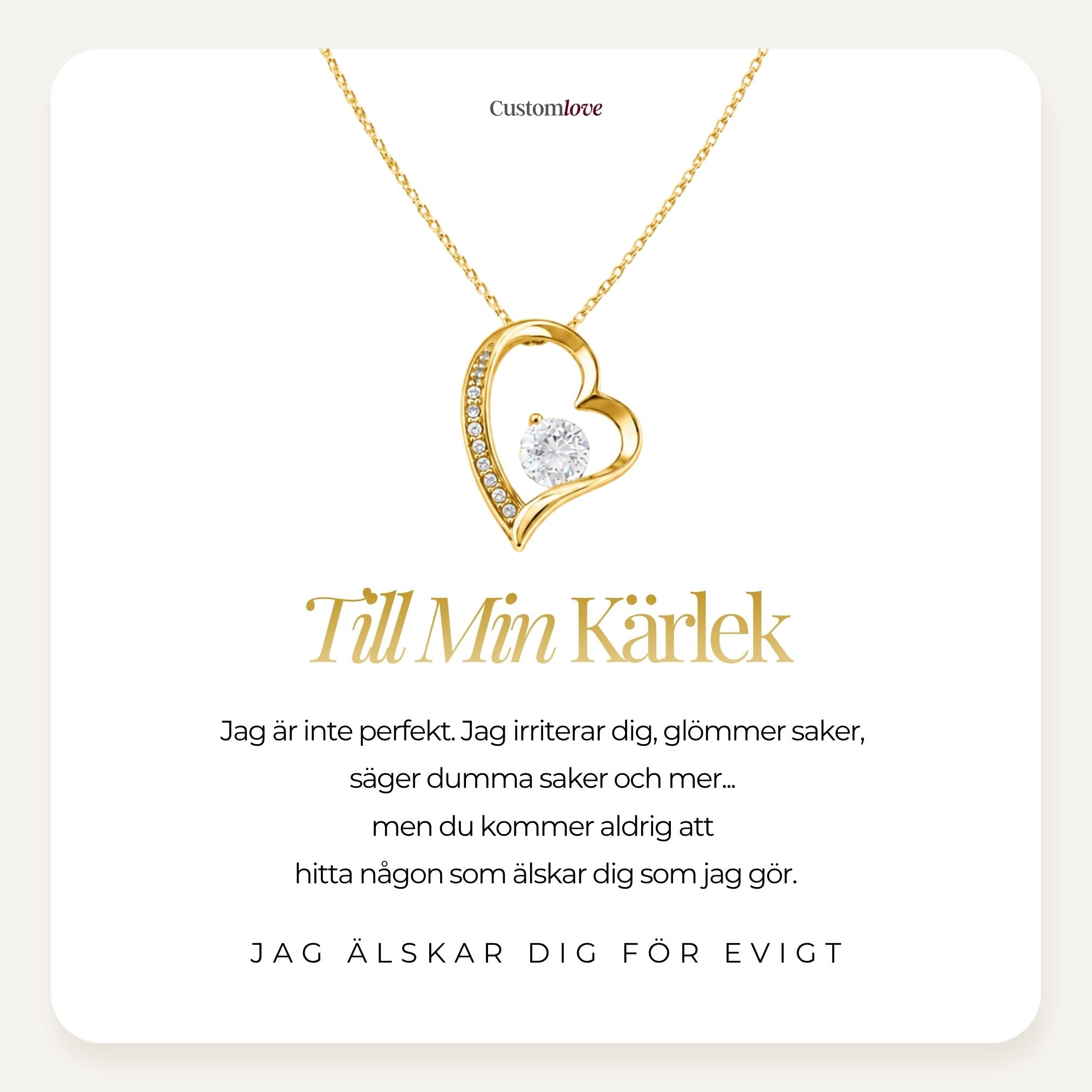 Till Min Kärlek - Halsband med Evig Kärlek