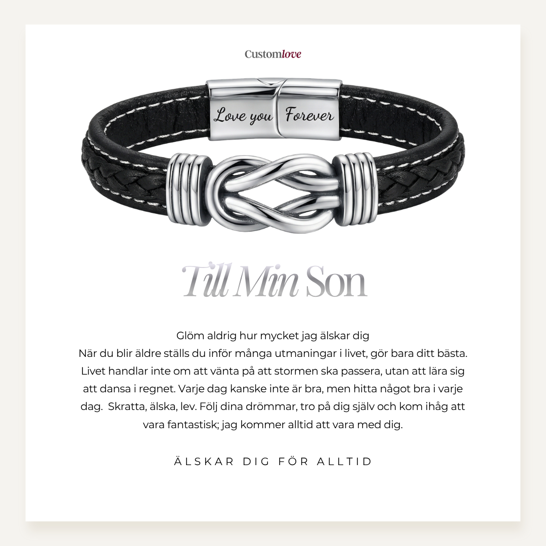 Till Min Son - Älskar dig för alltid - Oändlighet Armband