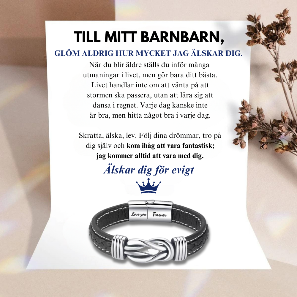 Till Mit Barnbarn - Jag kommer alltid att vara med dig - Infinity Armband