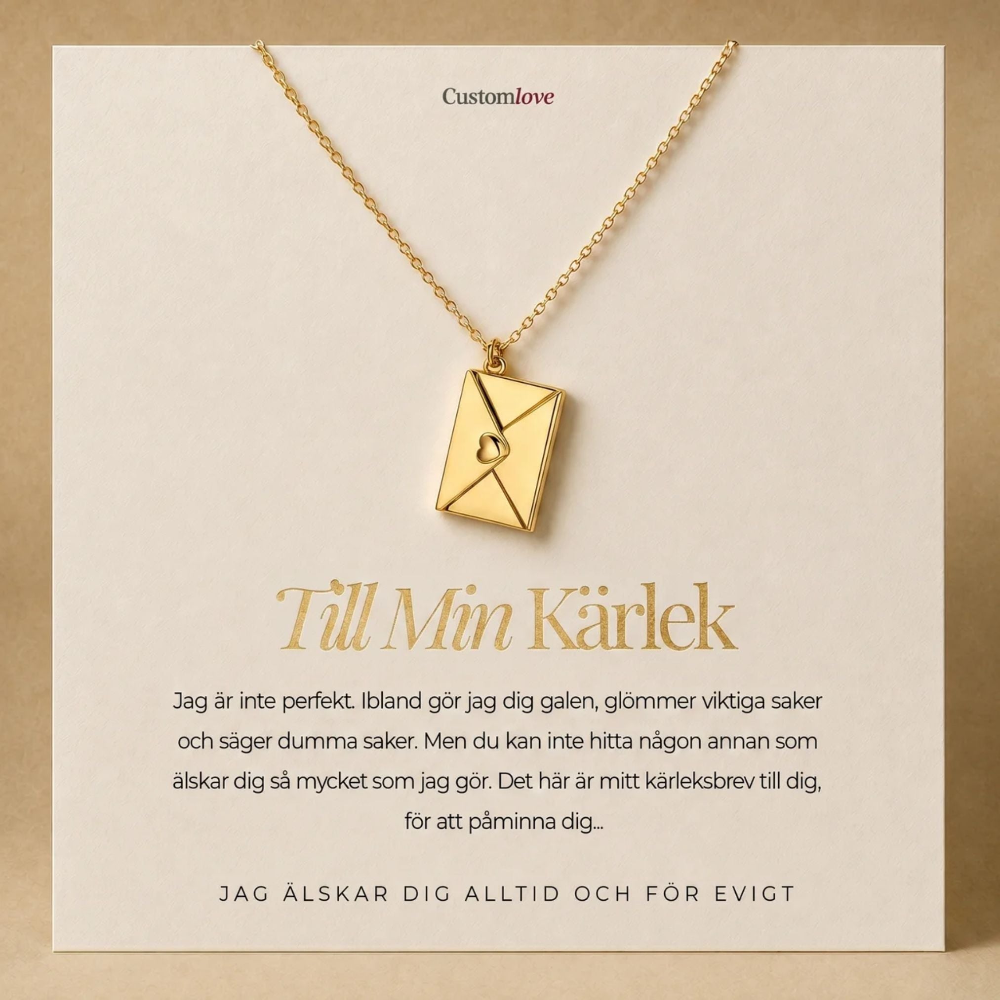 Till Min Kärlek - Halsband med Kärleksbrev