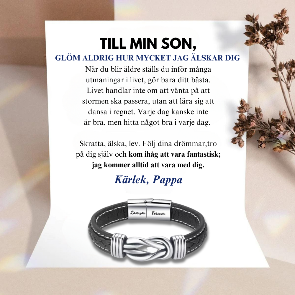 Till Min Son - Kärlek, Pappa - Infinity Armband