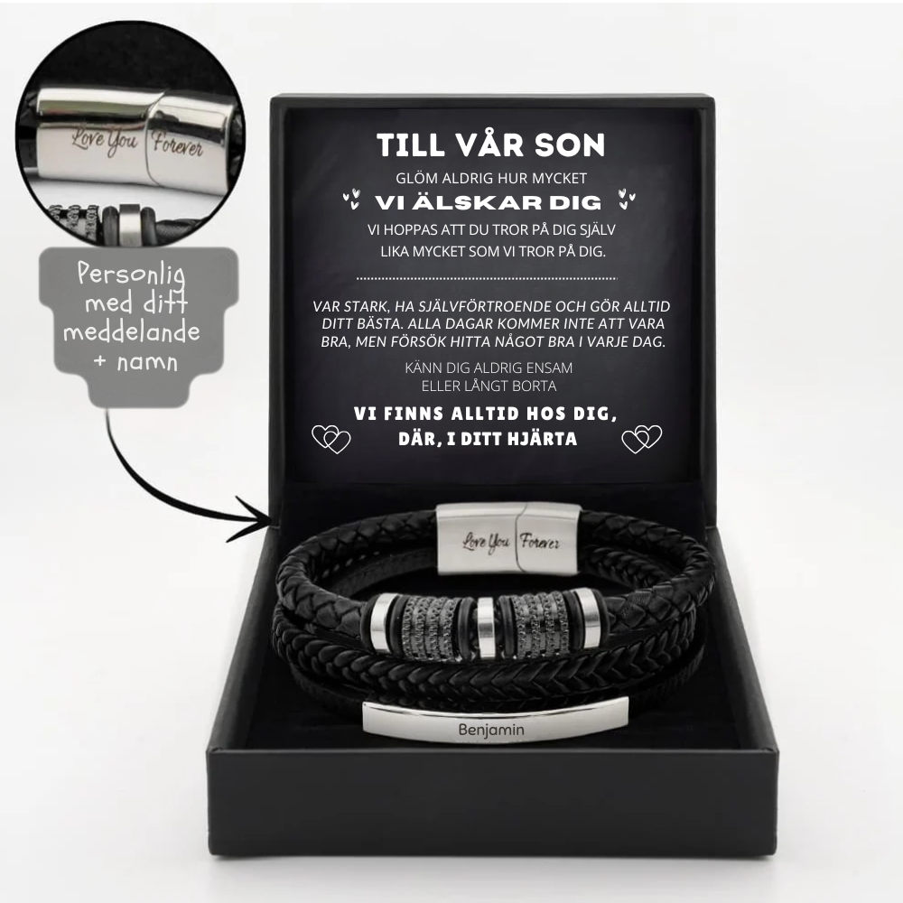 Till Min Son – Personlig “För Alltid Förbundna” Armband