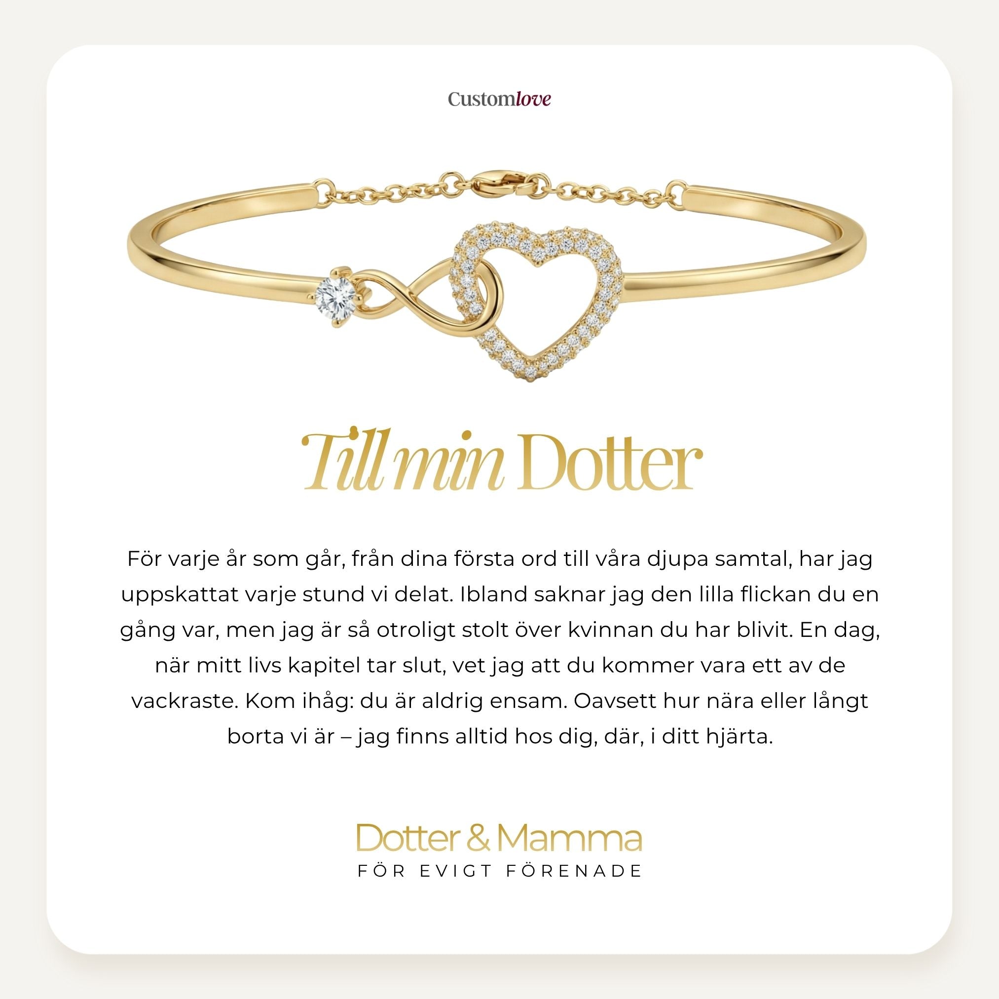 Till Min Dotter – För Alltid Sammanlänkad Armband