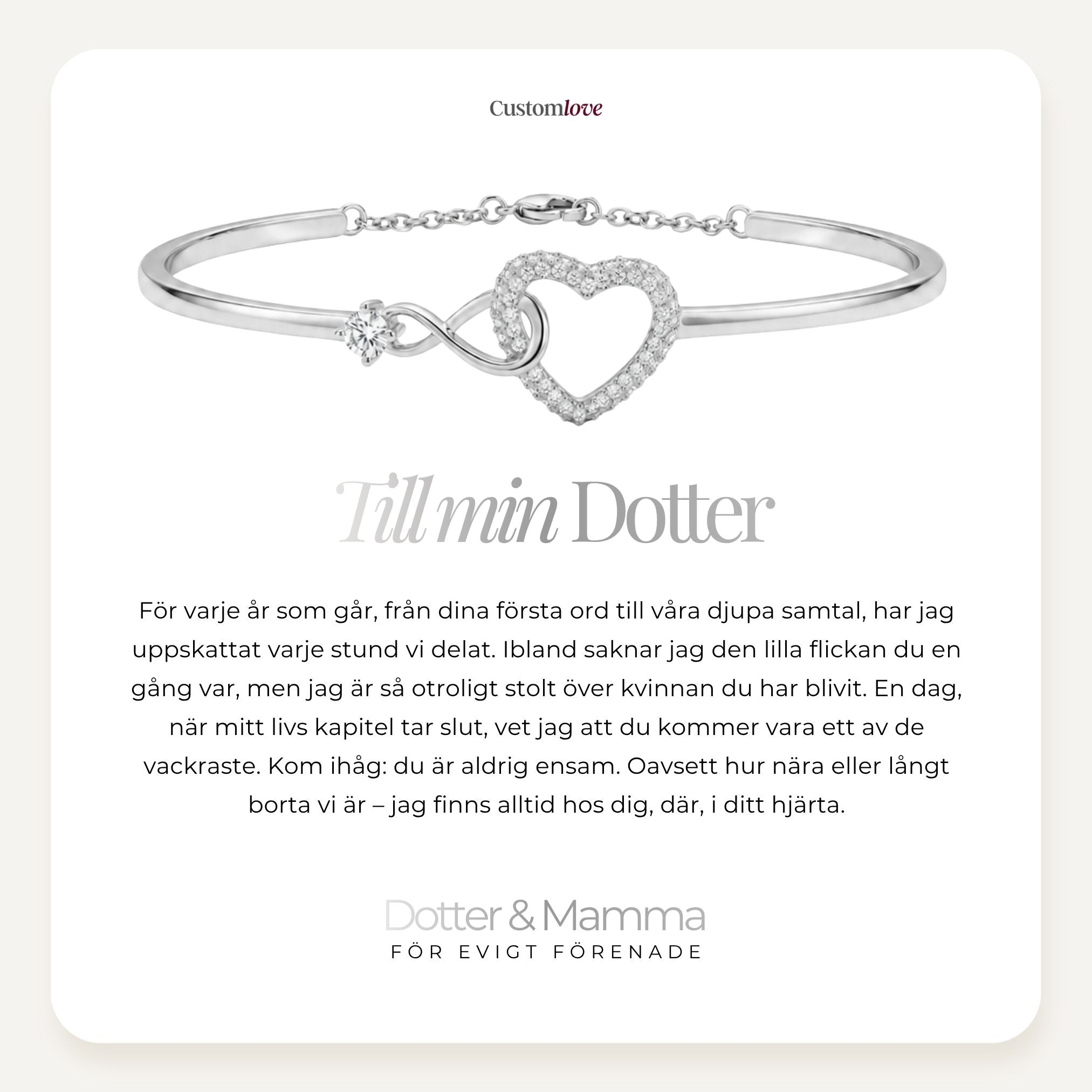 Till Min Dotter – För Alltid Sammanlänkad Armband