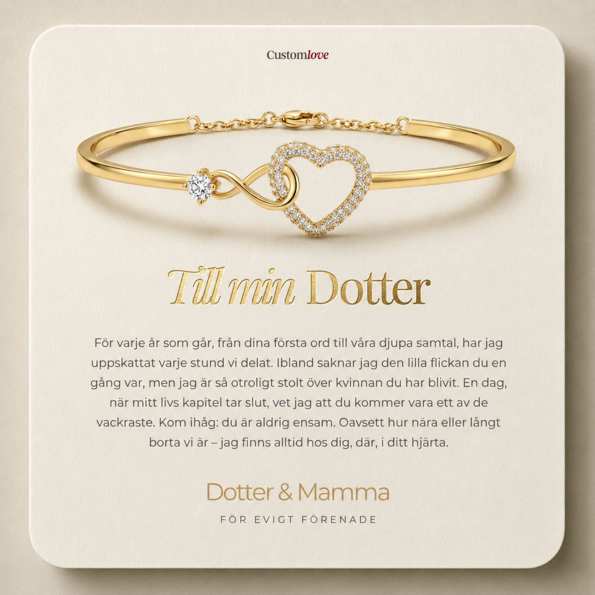 Till Min Dotter – För Alltid Sammanlänkad Armband