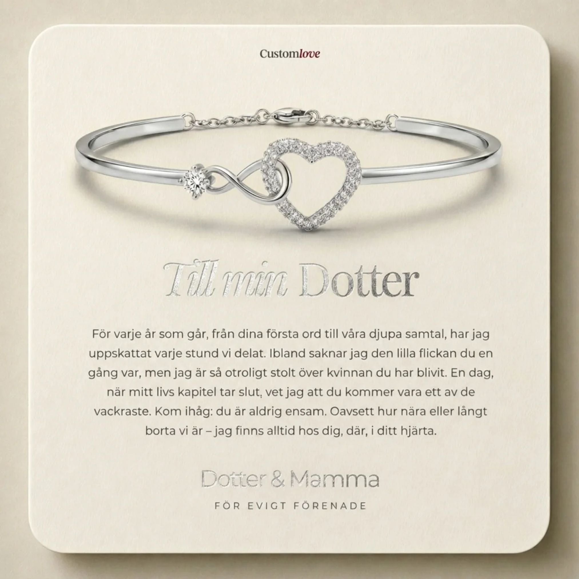 Till Min Dotter – För Alltid Sammanlänkad Armband