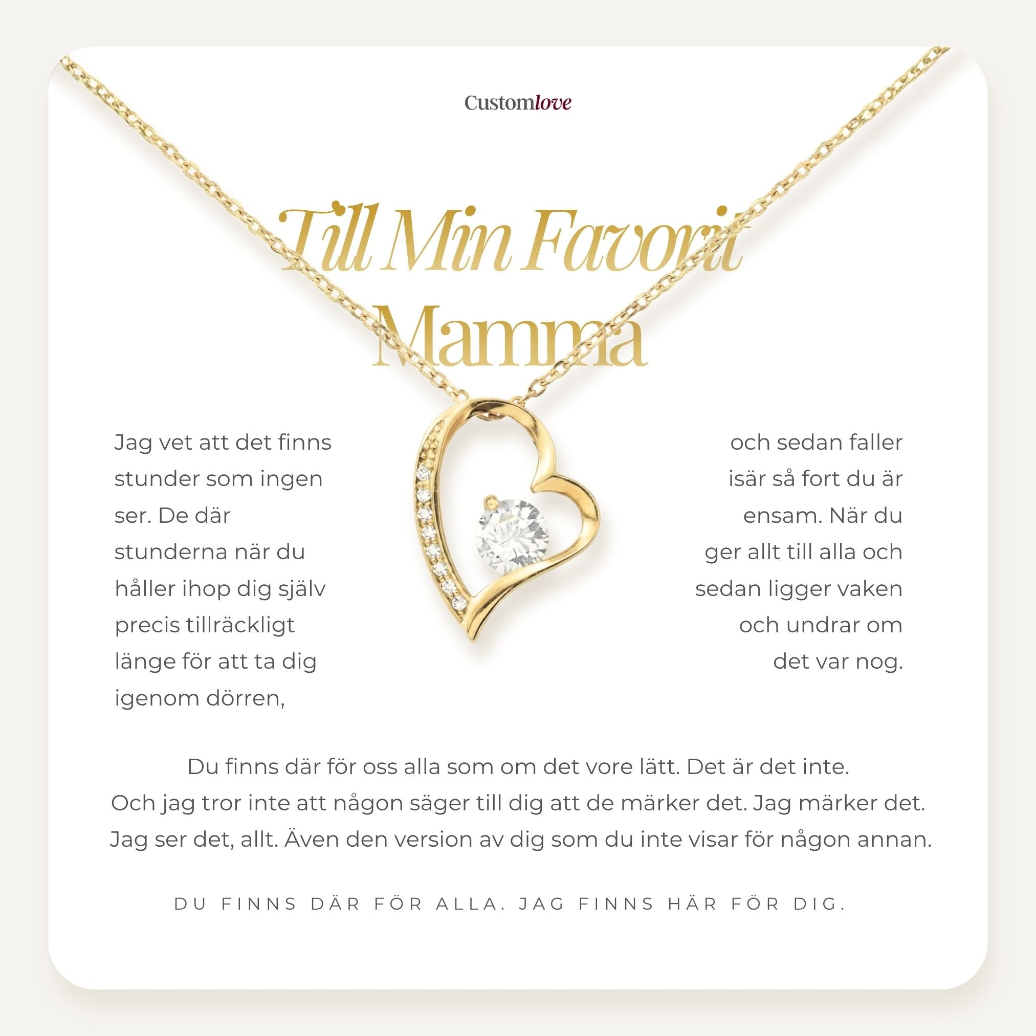 Hjärthalsband Till Mammas Väninna