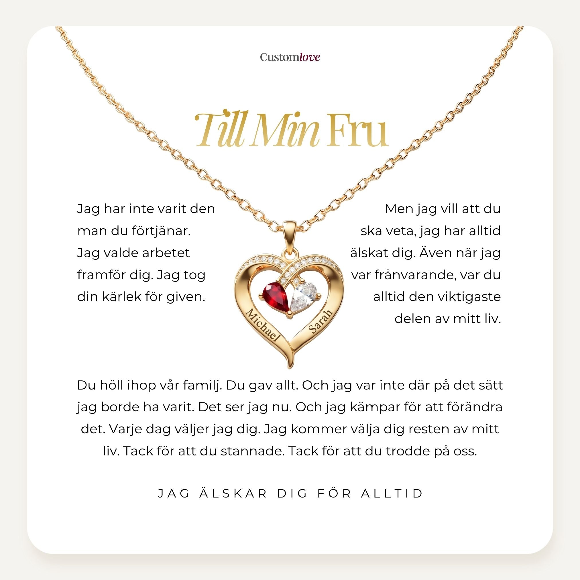 Till Min Fru – Tack För Att Du Tror På Oss