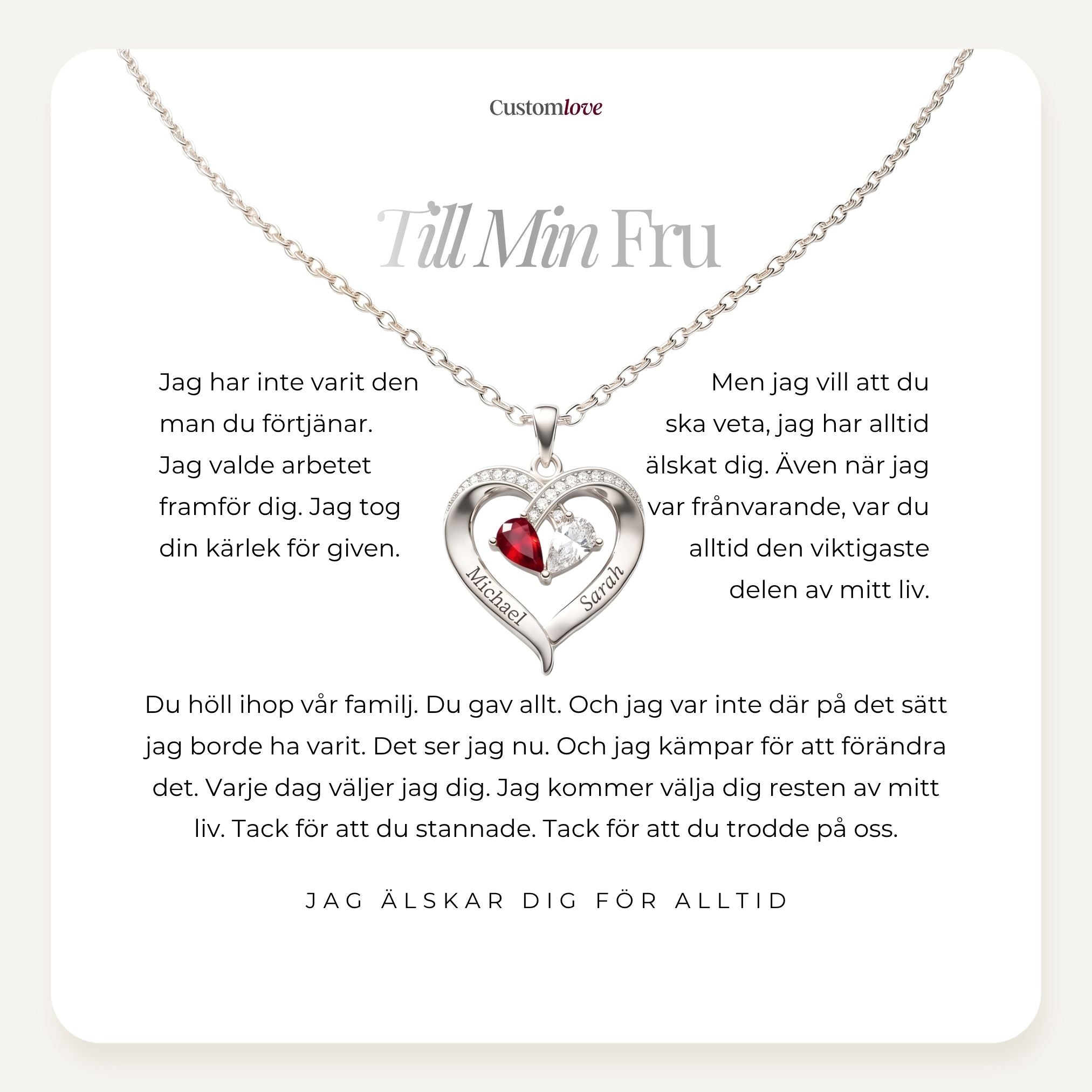 Till Min Fru – Tack För Att Du Tror På Oss