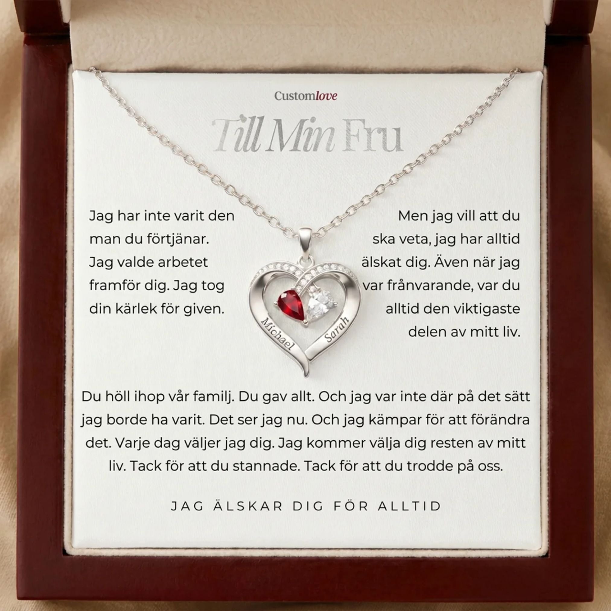 Till Min Fru – Tack För Att Du Tror På Oss