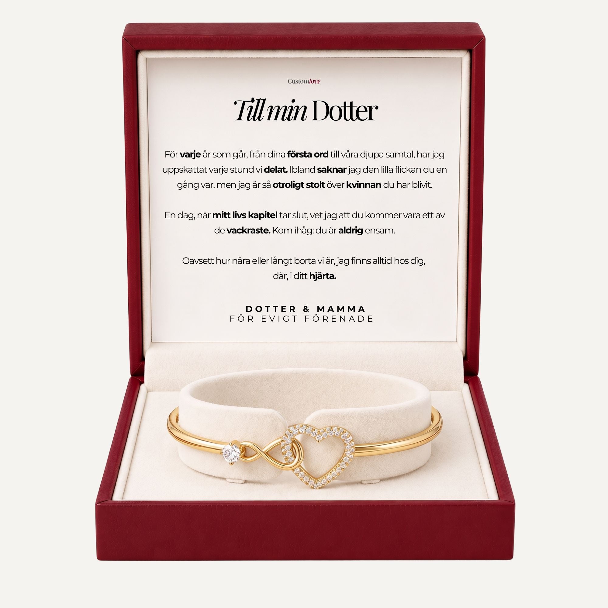 Till Min Dotter – För Alltid Sammanlänkad Armband