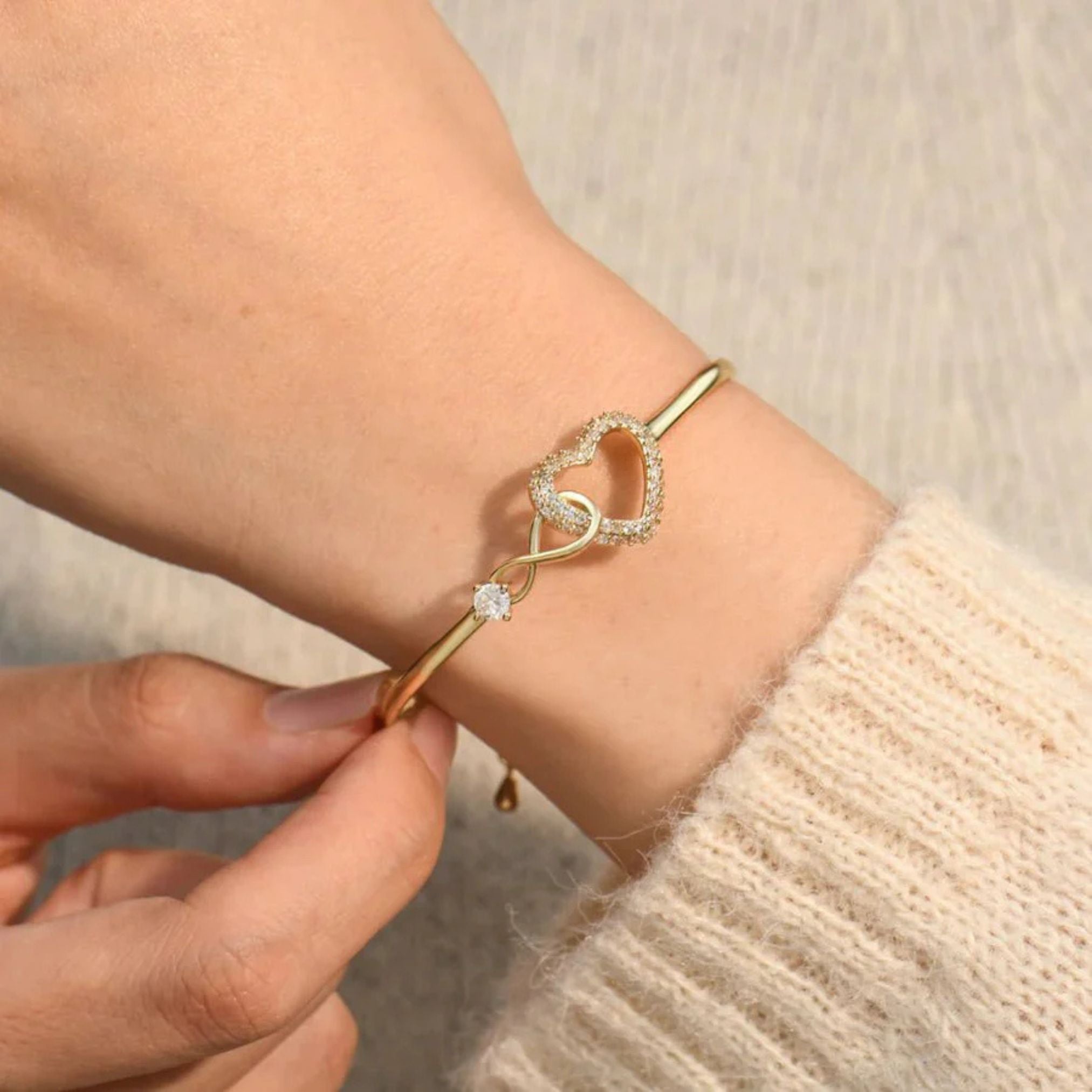 Mor Och Dotter – Infinity Heart-Armband – Så Stolt Över Dig