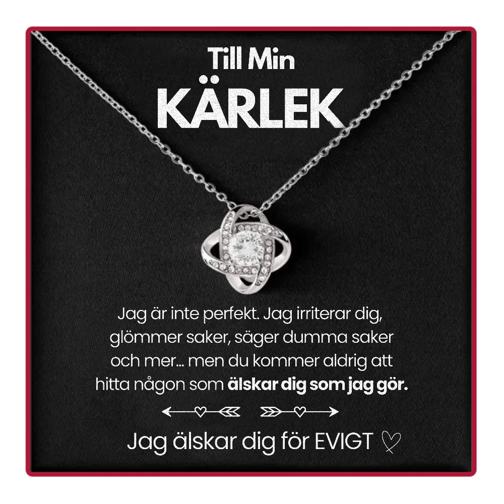 Eternal Rose Box - Med Kärlek Knut Halsband & Äkta Ros