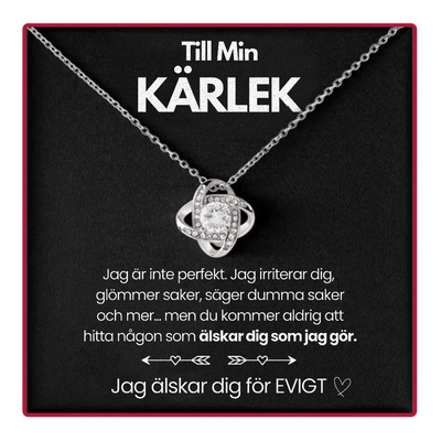 Eternal Rose Box - Med Kärlek Knut Halsband & Äkta Ros