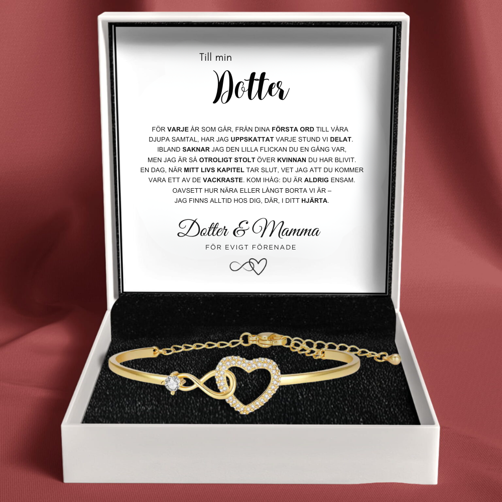Till Min Dotter – Infinity Heart-armband – För Evigt Förbundna