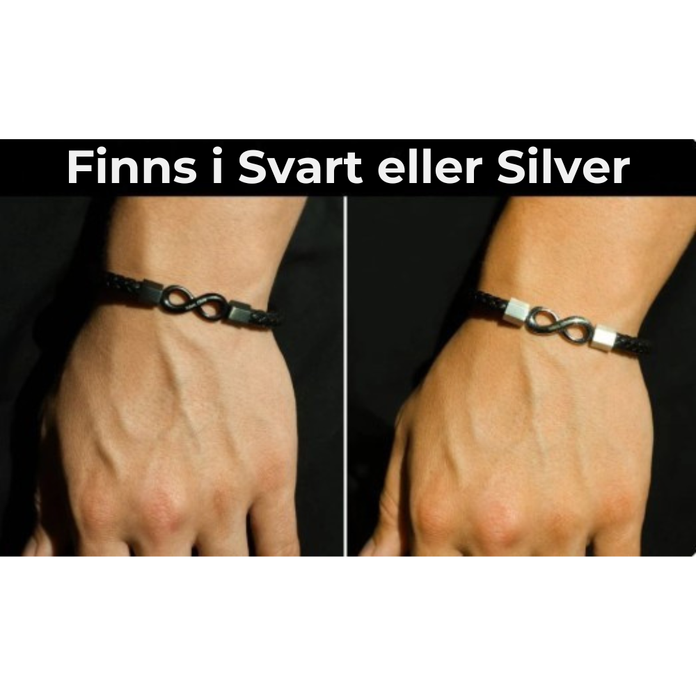 Till Min Man - Personligt Infinity-Läderarmband