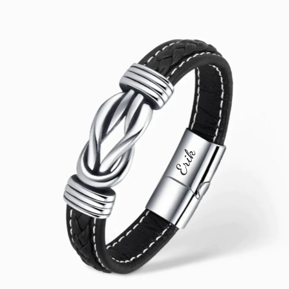 Till Min Son - Mor Och Son Förenade För Alltid - Personlig Infinity Armband