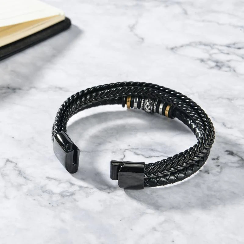 Till Min Son – Jag Kommer Alltid Vara Med Dig – Läderarmband