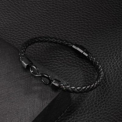 Till Min Man - Personligt Infinity-Läderarmband