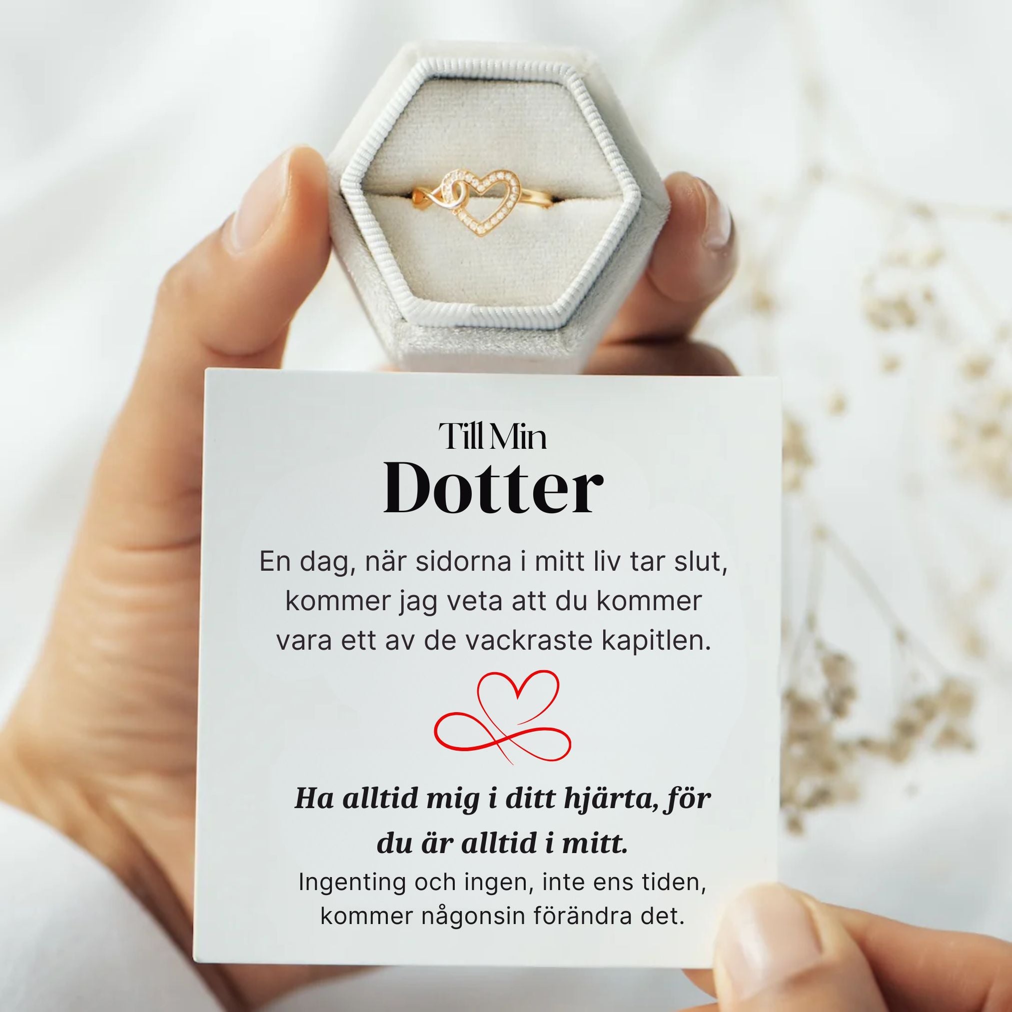 Mor & dotter – Oändlighetsring med hjärta