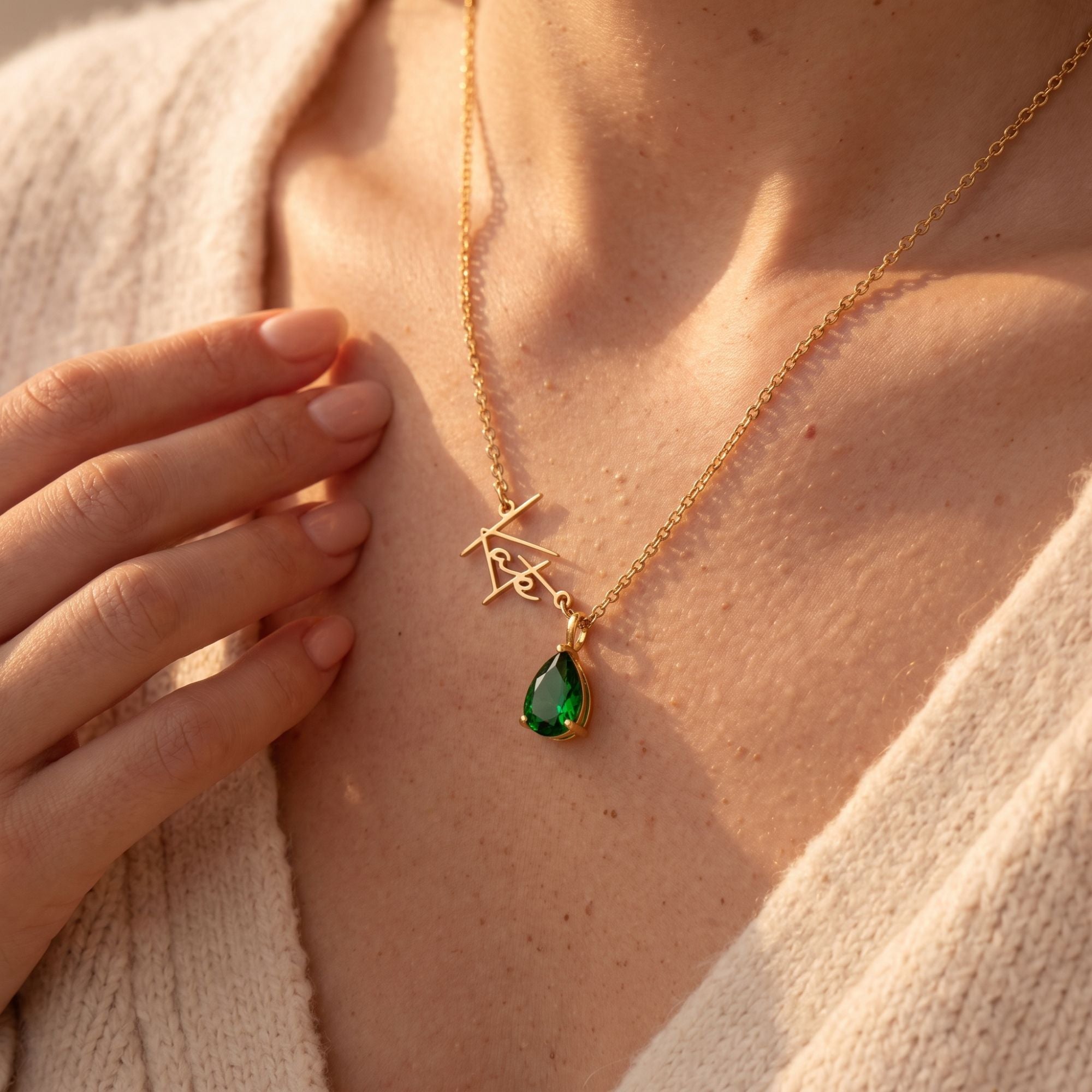 Till Min Dotter – Jag Är Stolt Över Dig – Signaturhalsband Med Födelsesten