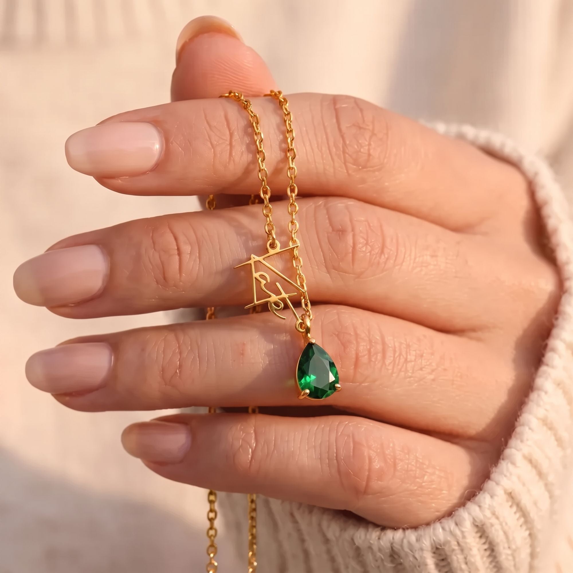 Till Min Dotter – Jag Är Stolt Över Dig – Signaturhalsband Med Födelsesten
