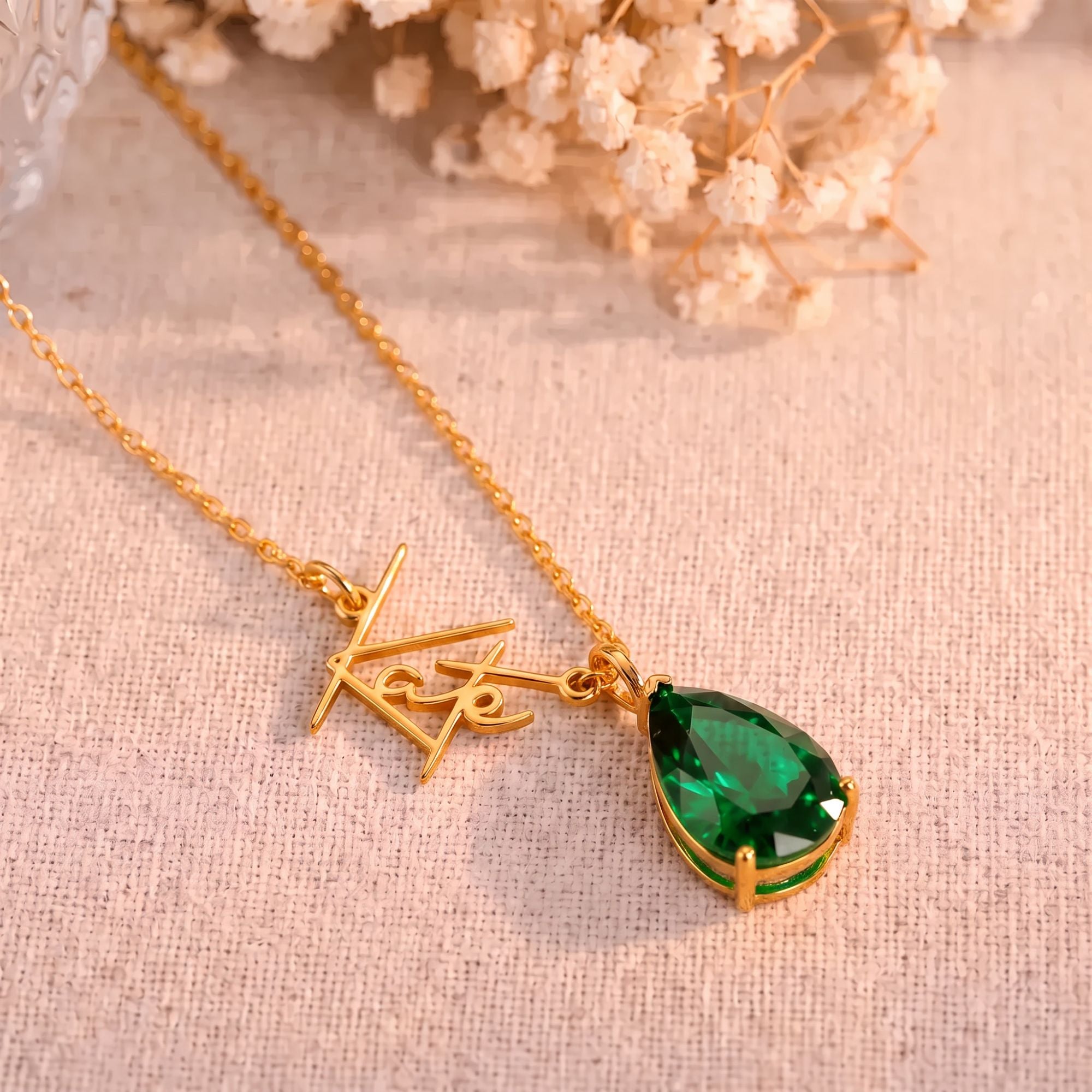 Till Min Dotter – Jag Är Stolt Över Dig – Signaturhalsband Med Födelsesten