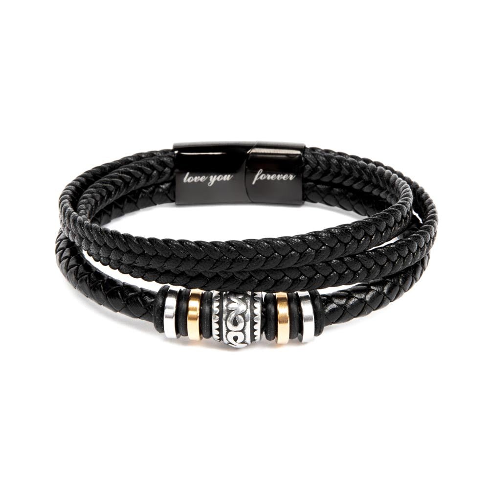 Till Min Man – Jag Älskar Dig För Alltid - Läderarmband