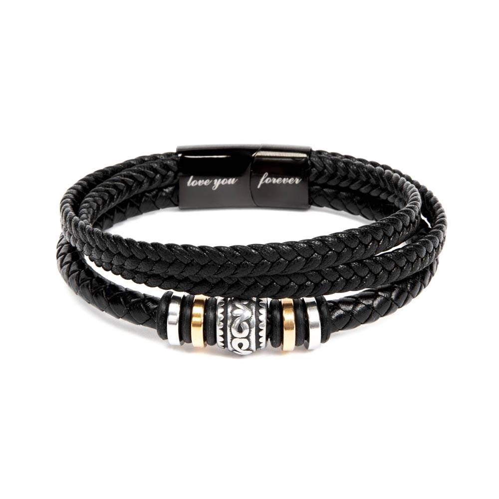 Till min son – Tro på dig själv – Läderarmband