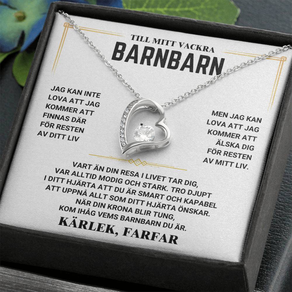 Till Min Barnbarn- För Alltid Kärlek Halsband - Kärlek Farfar