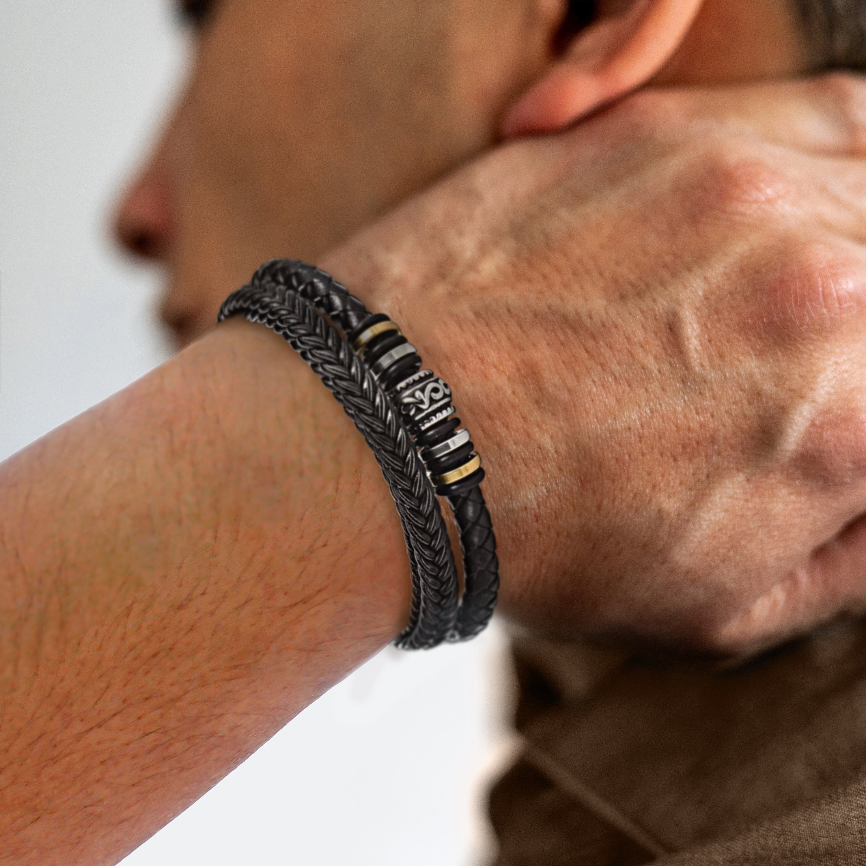 Till min son – Tro på dig själv – Läderarmband