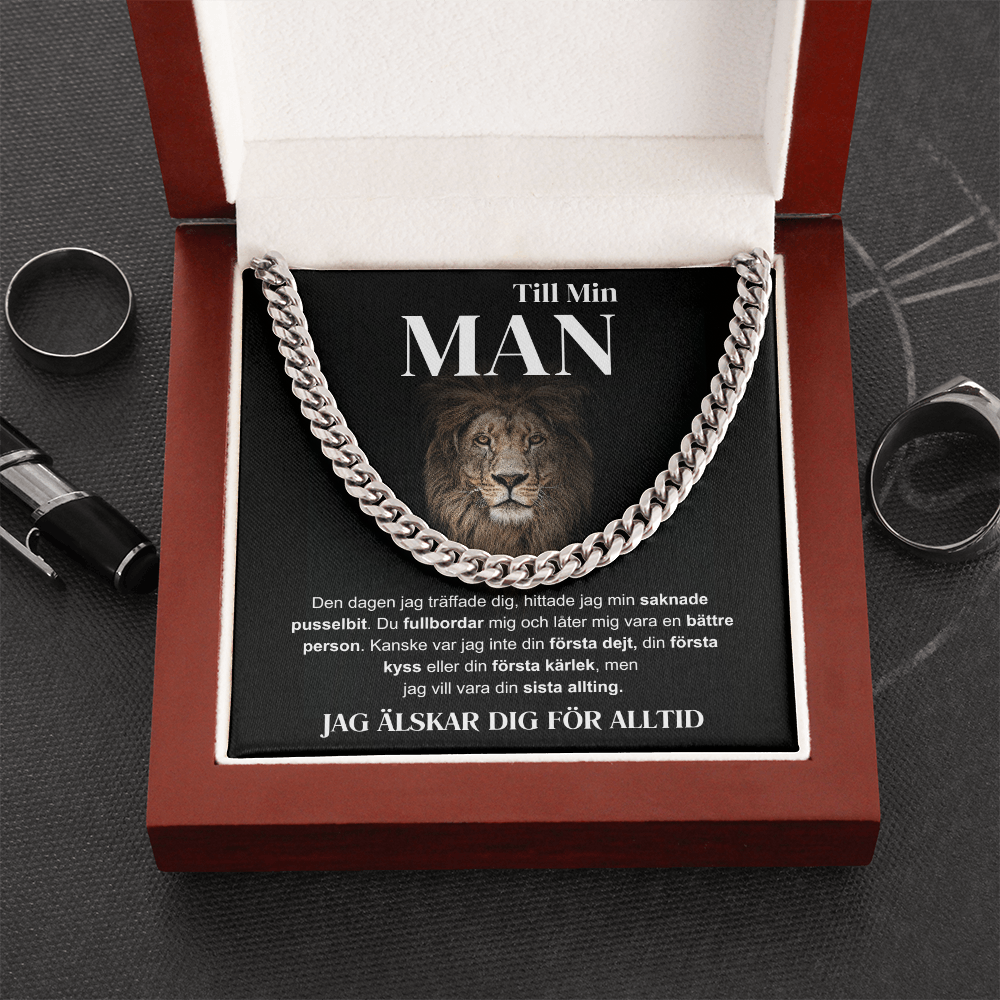 Till min man – Jag älskar dig; för alltid – Cuban chain