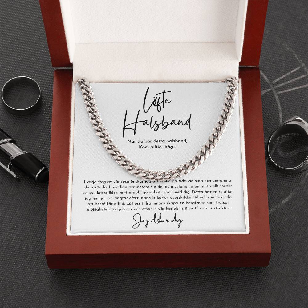 Löfteshalsband För Honom - Cuban Chain