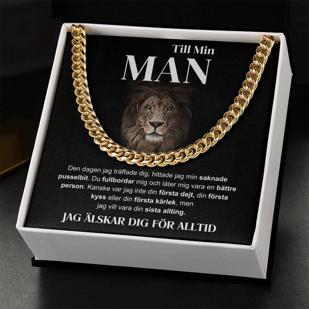 Till min man – Jag älskar dig; för alltid – Cuban chain
